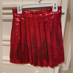 Lola and the boys red sparkle skirt size 12 nwt
